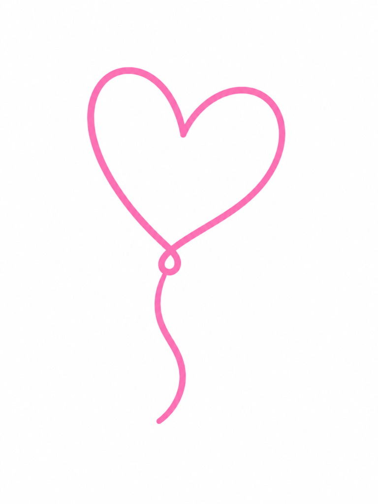 pink balloon heart