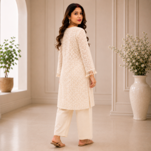 Ivory Cream Jute co-ord Set Cotton Blend
