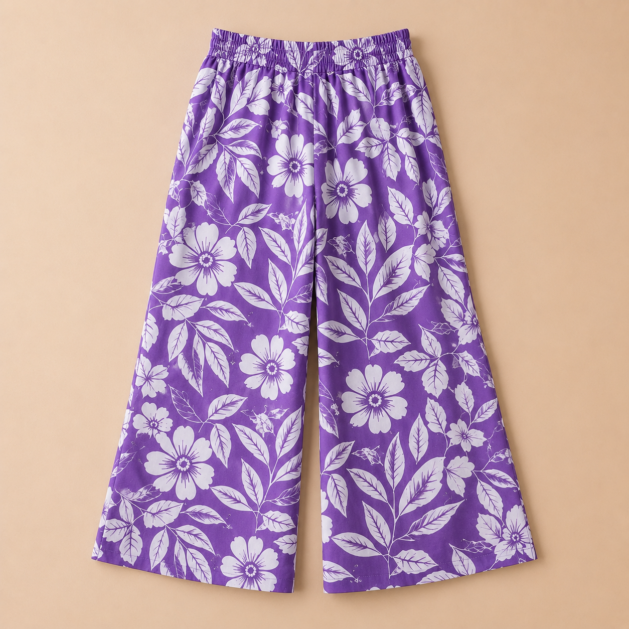 Lavender Floral Printed Lafar Fabric Co-ord Set - Image 6