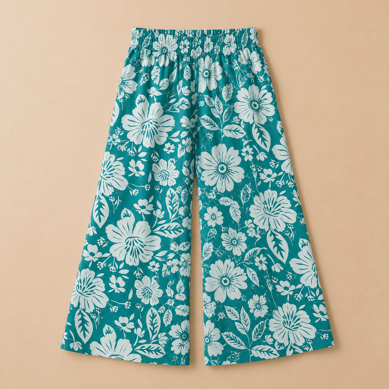 Sea Green Floral Printed Lafar Fabric Co-ord Set - Image 4